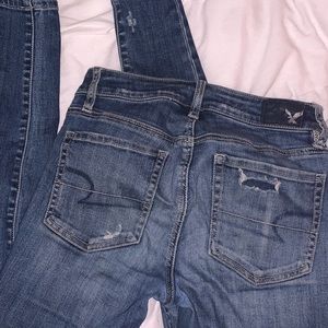 American Eagle Outfitters Distressed High Rise Jeggings
